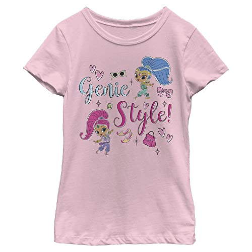 Nickelodeon Shimmer and Shine Genie Style Girls Short Sleeve Tee Shirt