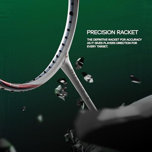 Image of Hundred Hyfonic 1 Badminton Racket (Strung) | Graphite Frame | Precision Control Racket | Balanced Feel for Accurate Shots | Max Tension 30 lbs | Full Cover Included