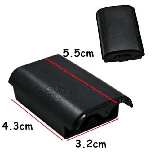 Image of 2 Pcs Battery Pack Cover for Xbox 360 Wireless Controller, Replacement Battery Pack Cover Shell Case for Xbox 360 Wireless Controller(Black)