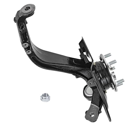 Image of Detroit Axle - 2.4L Front Right Steering Knucklefor 03-07 Honda Accord w /Automatic Transmission, 2 Steering Knuckles & Wheel Bearing Hubs 2003 2004 2005 2006 2007 Replacement