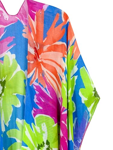 Image of Breezy Lane Women's Kimono Cardigan Summer Swimsuit Coverups Beach Cover Up with Floral Print for Vacation