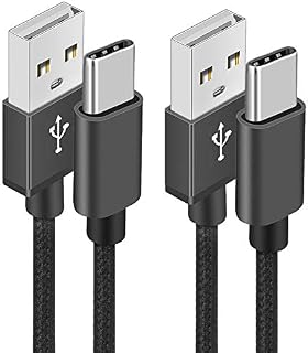 USB C Cable, [2Pack 2m] USB Type C Charging Cable Lead Nylon Braided USB C Charger Cable Compatible with Samsung Galaxy S10 S9 S8 S21 Plus S20 FE A12 A20 A70 A52 A51 A40 A41 A42 Note 20, Google Pixel
