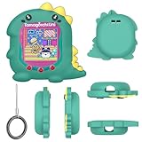 For Tamagotchi Uni ケース シリコン たまごっちユニ用ケース【YCJDP】かわいい 防水防塵 軽量 耐衝撃性 無臭で 耐久性 ソフト たまごっち Tamagotchi Uni 用 シリコン 保護カバー (かわいい恐竜)