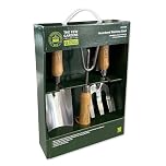 Spear & Jackson 3057KEW Kew Gardens Collection 3 Piece Garden Hand Tool Gift Set - Hand Trowel, Weed Fork and Cultivator - FSC Weatherproofed Handles, Mirror Polished Stainless Steel Heads