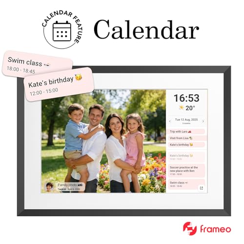 Image of 32GB FRAMEO 10.1 Inch Smart WiFi Digital Photo Frame 1280x800 IPS LCD Touch Screen, Auto-Rotate Portrait and Landscape, Share Moments Instantly via Frameo App from Anywhere