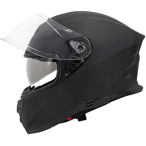 Zorax ZOR-808 Matt Black XS Double Visor Full Face Motorbike Motorcycle Helmet ECE 2206 Road Legal Cover