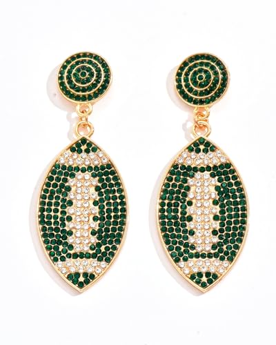 Uemxiyu BQEH001 Beaded Game Day Baseball Football Earrings cover