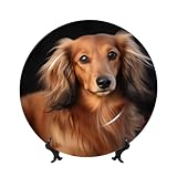 Plusieurs tailles : cette assiette décorative ronde dispose de quatre tailles au choix : 15,2 cm, 17,8 cm, 20,3 cm, 25,4 cm, de sorte que vous pouvez choisir l'assiette en porcelaine qui vous convient pour améliorer votre décoration. Veuillez vérifier et mesurer soigneusement la taille avant d'acheter. Le paquet contient : une plaque décorative, un cadre inférieur, un crochet et un autocollant