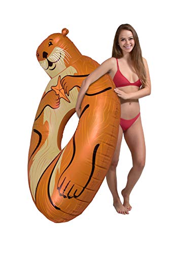 GoFloats Sea Otter Party Tube Inflatable Raft - Fun Pool Float for Adults and Kids