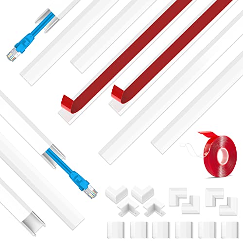 Mini Cache-Câble Goulotte de Câbles Kit de Gestion des Câbles Blanc Canal de Fil Pour Cacher un Seul Câble