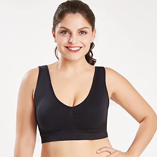 Cigooxm Roupa íntima esportiva cross-border de tamanho grande e não de aço com aro de aço reunida pa