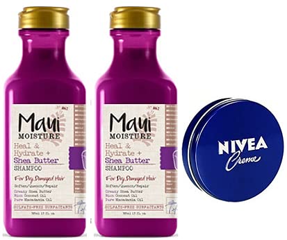 Maui Moisture Heal and Hydrate With Shea Butter Shampoo 13 Oz. (Pack of 2)