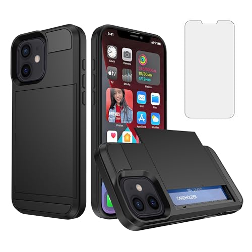 Évitez les bris d'écran : Coque iPhone 12 Mini antichoc avec verre et fente carte