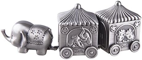 Feyarl First Curl and Tooth Elephant Keepsake Box Fairy Teeth Box for boy girls Christmas Birthday Kids Shower Christening Gift