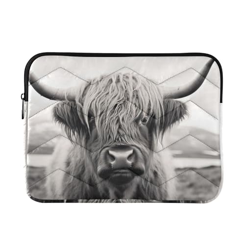 Funda para portátil Highland Cow 13-14 pulgadas impermeable miniatura 1