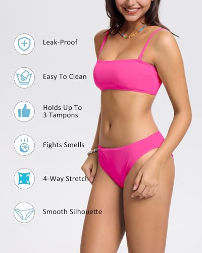 Beautikini Period Swimwear for Teens Menstrual Two Piece Leakproof Sporty Bikini Swimsuit Bathing Suit for Teen Girls3