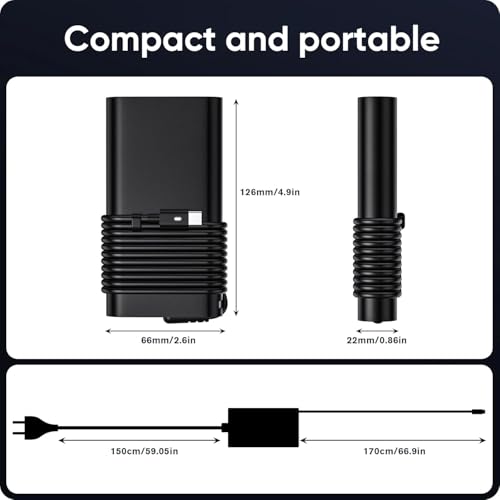 130W USB C Type C Adapter Laptop Charger for Dell XPS 15 2in1 9575 9500 9510 9520 17 9700 9710 Precision 5530 2in1 5550 5750 3560 3550 3551 Latitude 7410 7310 7210 9410 9510 5420 5520 5510 Power Cord - Image 5