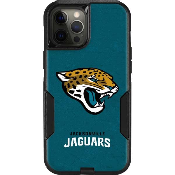 Skinit Decal Phone Skin Compatible with OtterBox Commuter Case for iPhone 12 Pro Max - Officially Licensed NFL Jacksonville Jaguars Design