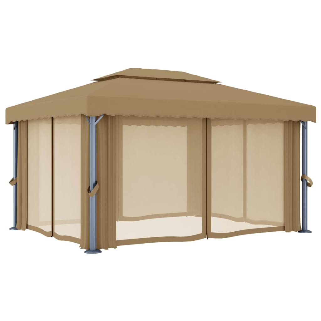 Altana Ogrodowa 4x3 m Taupe Aluminium