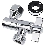 Chinflly Adjustable Shower Head Extension Adapter, Shower Arm Elbow Universal Wall Mounted All Metal Angle Connector for Fixed and Rain Showerhead with Pipe Sealing Tape, 1PCS(Silver)