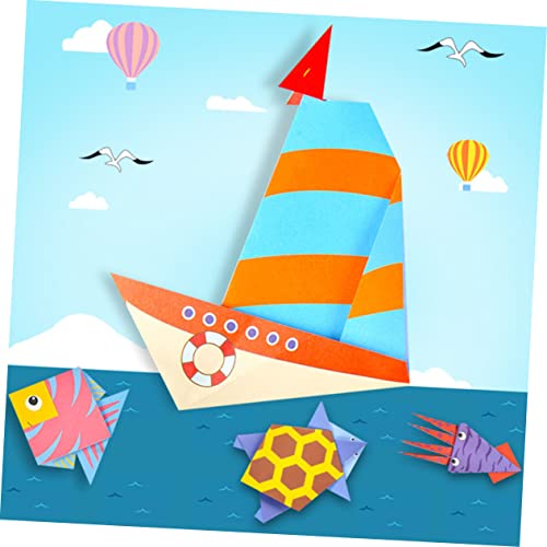 LALAFINA 1 Caixa papel de construção origami criativo origami para crianças papéis coloridos brinque
