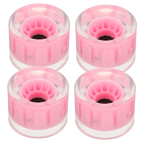 Roues de skateboard cruiser lumineuses roses de rechange