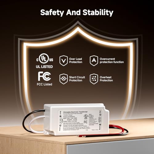 BTF-LIGHTING 24V Dimmable LED Driver 96W, UL Listed Triac ELV/MLV DC 24V Power Supply Compatible with Lutron & Leviton Switches, 96W LED Transformer for Strip Lights with Seamless Dimming Zero Flicker