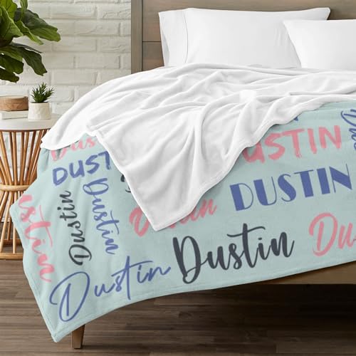 Personalized Blankets for Kids with Names Customized Blankets with Name for Adult Custom Blanket Gift for Birthday Christmas Valentines Day Gift