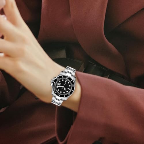 Image of Juntan Screw-in Stainless Steel Watch Band 20mm 21mm 22mm for Men Women, Curved End Straight End Metal Watch Strap with Oyster Buckle, Taperd Replacement Jubilee Bracelet Silver Gold
