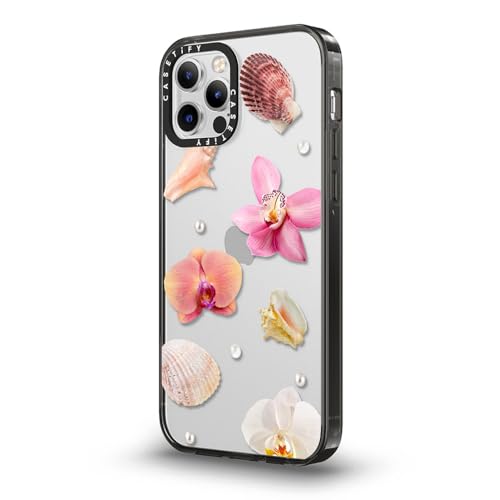 Coque iPhone 12 Pro Max CASETiFY antichoc fine Fleurs des îles noir - 5