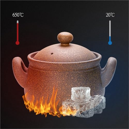 Olla de cerámica de 3,5 L para guisar y preparar sopas caseras 6