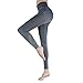 Produktbild CLOSKIN® Damen Sport Leggings, Knöchellange Leggings Sporthose Blickdicht Fitnesshose Yogahose Laufhose (Grau, S)