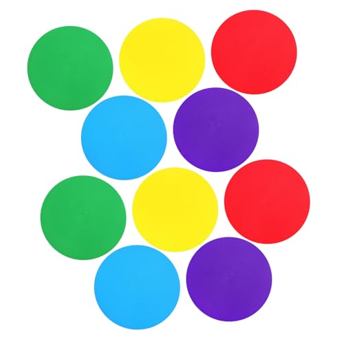 balacoo Soccer Training Disk Set 10 Pcs Poly Spot Markers Football Line Markers Sports Agility Training Non-Slip
