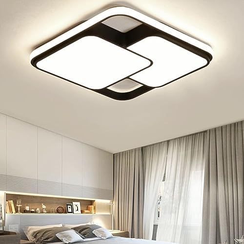 Luminária Lustre LED De Sobrepor Design Quadrado Duplo Para Teto ...