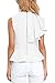 Dearlovers Women High Neck Solid Color Casual Top Vest Medium White