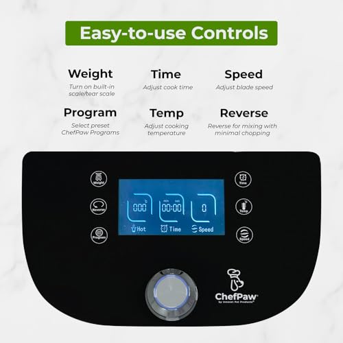 ChefPaw Pet Food Maker with Built-in Mixer & Cooker + Built-in Scale + Nutrition App + 50 Balanced Recipes – Makes 6.4 lbs of Fresh Human Grade Meals in 40 Minutes - Easy, All-in-One Pet Food Cooker - Image 4