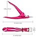 Yaomiao 3 Pieces False Nail Clipper Acrylic Nail Tips Cutter Rustproof Stainless Steel Fingernail Trimmer Manicure Tool for Salon Beauty Artificial Fake Tips Blade Clip Tool(Rose Red, Purple, Black)