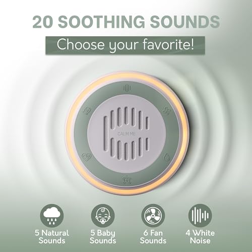 Image of (3 Pack) Calm Me White Noise Machine for Office Privacy & Noise Canceling, Plug in Wall Sound Machine for Therapy Office Used in Hospitals Clinics & Spas, 20 Soothing Natural Sounds, Compact Design.