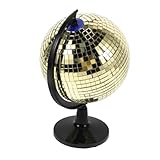 Brillance : conçu avec des matériaux réfléchissants pour conserver son éclat au fil du temps, globe terrestre géographique, boule disco de bureau