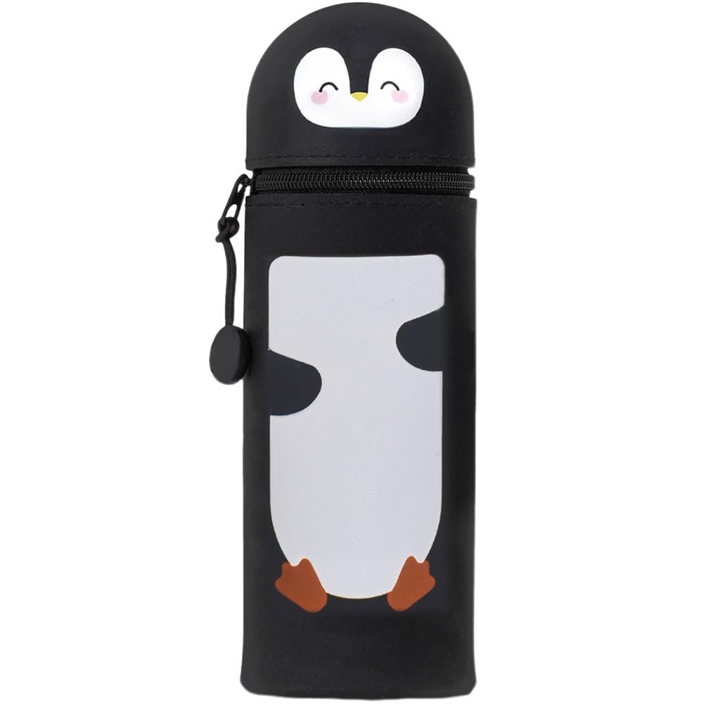 Astuccio Kawaii 2 In 1 In Silicone Morbido A Forma Di Coniglio Bianco - Portapenne Da Tavolo Con Cerniera, Capienza 15 Penne - 3