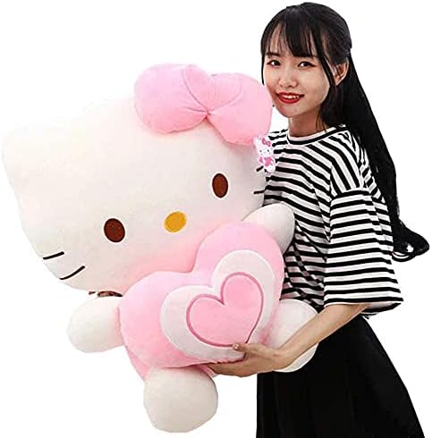 Cute Hello Kitty Plush Toy Home Decor Baby Doll Cuddly Animal Stuffed Toy Valentines Birthday Gift,Pink,60CM
