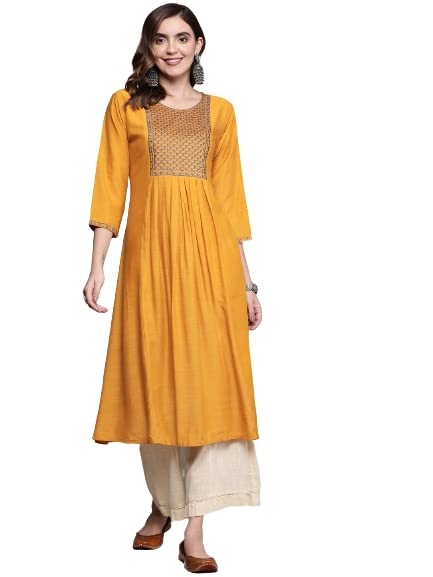 Kurta en rayonne pour femme jaune : la solution anti-chaleur élégante