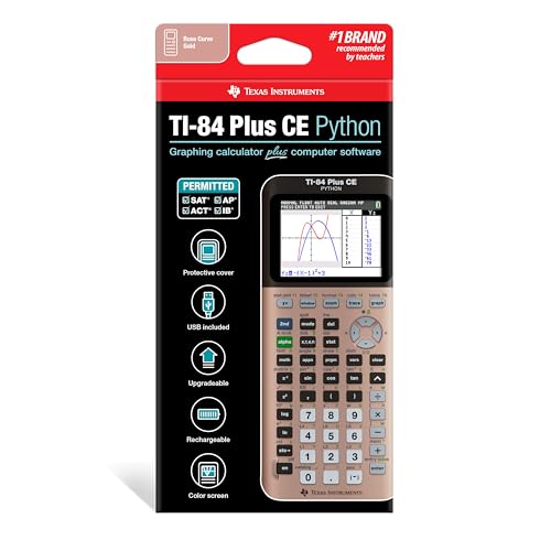 TI-84 Plus CE Graphing Calculator Texas Instruments, Rose Curve Gold - image 2