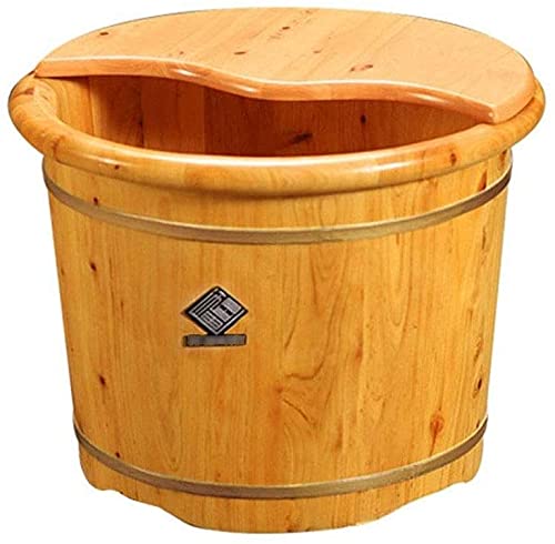 Drewniane wiadro do kąpieli stóp Beczka do mycia stóp, drewniana wanna do stóp, domowa wanienka do stóp, beczka do kąpieli o wysokiej stopie 30 cm, wiadro do relaksującego masażu stóp, łagodzenie bólu