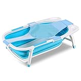 【Einstellbare Höhen und Aufbewahrungsraum】Die 3-stufige, einstellbare Tiefe auf jeder Seite der Wanne bietet mehrere Liegepositionen und bietet Ihrem Kind maximalen Komfort während des Badens. Die Aufbewahrungstaschen auf beiden Seiten sind so konzipiert, dass sie die täglichen Toilettenartikel des Babys aufnehmen, Ihre Hände frei halten und die Bedienung vereinfachen.