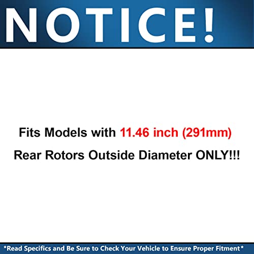 Image of Detroit Axle - Rear Brake Kit for Nissan Altima Maxima Juke Sentra | Drilled and Slotted Disc Brake Rotors Ceramic Brakes Pads Replacement [11.46 inch inch Rotor]