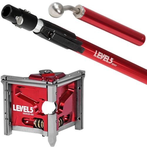 2.5-Inch Corner Finisher + Extendable Handle - LEVEL5 | Pro-Grade | Angle Head Tool | Drywall Gyprock Plasterboard Sheetrock | 4-536