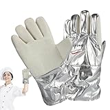 Manoplas para Horno de Cocina,Guantes para Horno con Dedos - Guantes de Horno con protección Integral | Herramientas y Accesorios para cocinar al Aire Libre Mitones Protectores multifuncionales