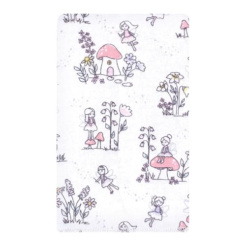 Image of Hudson Baby Unisex Baby Flannel Burp Cloth 10pk, Garden Fairies, One Size