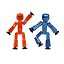 Red Orange and Metallic Blue